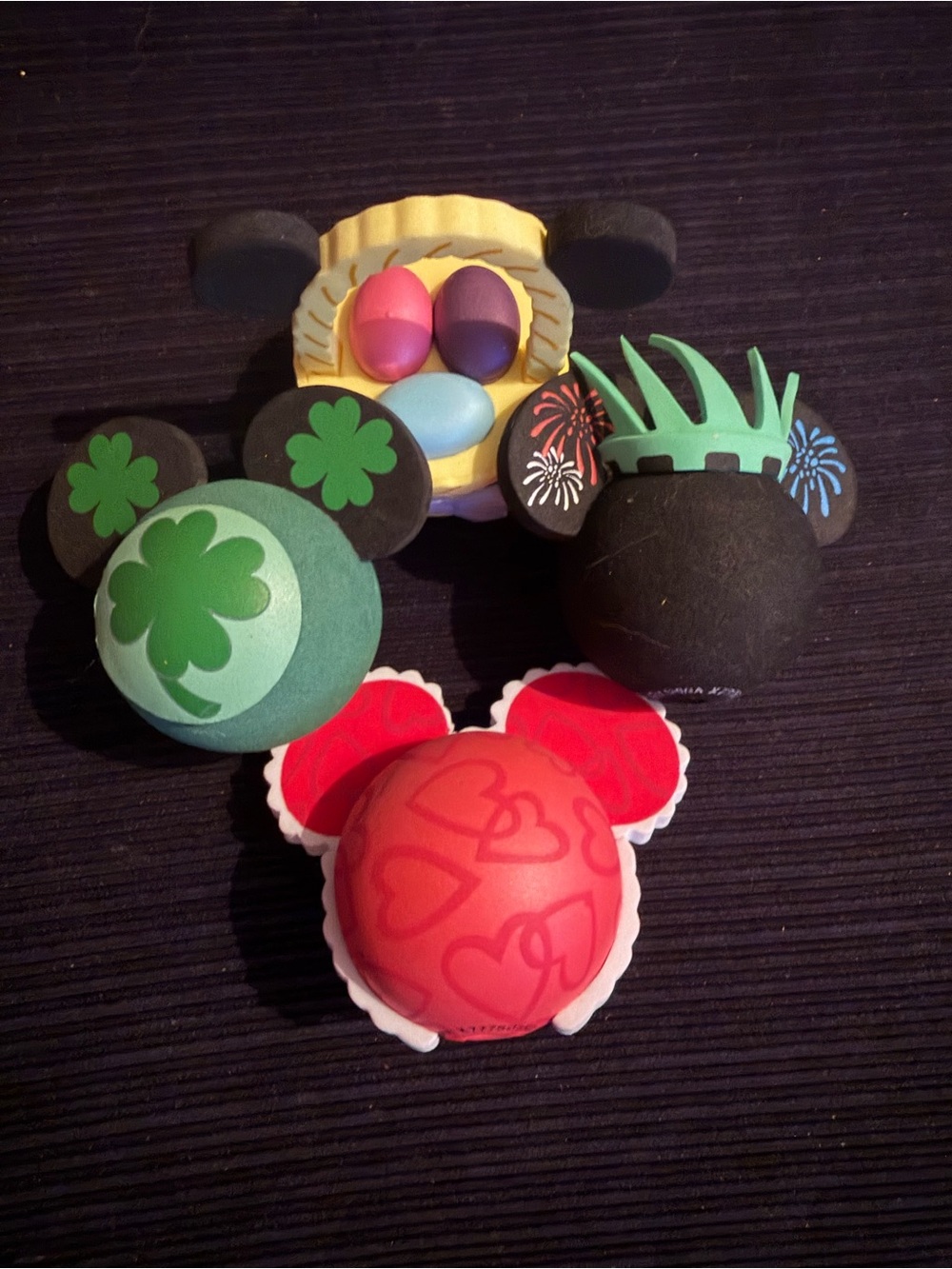 New 4 Pc Disney Mickey Ears Antenna Topper